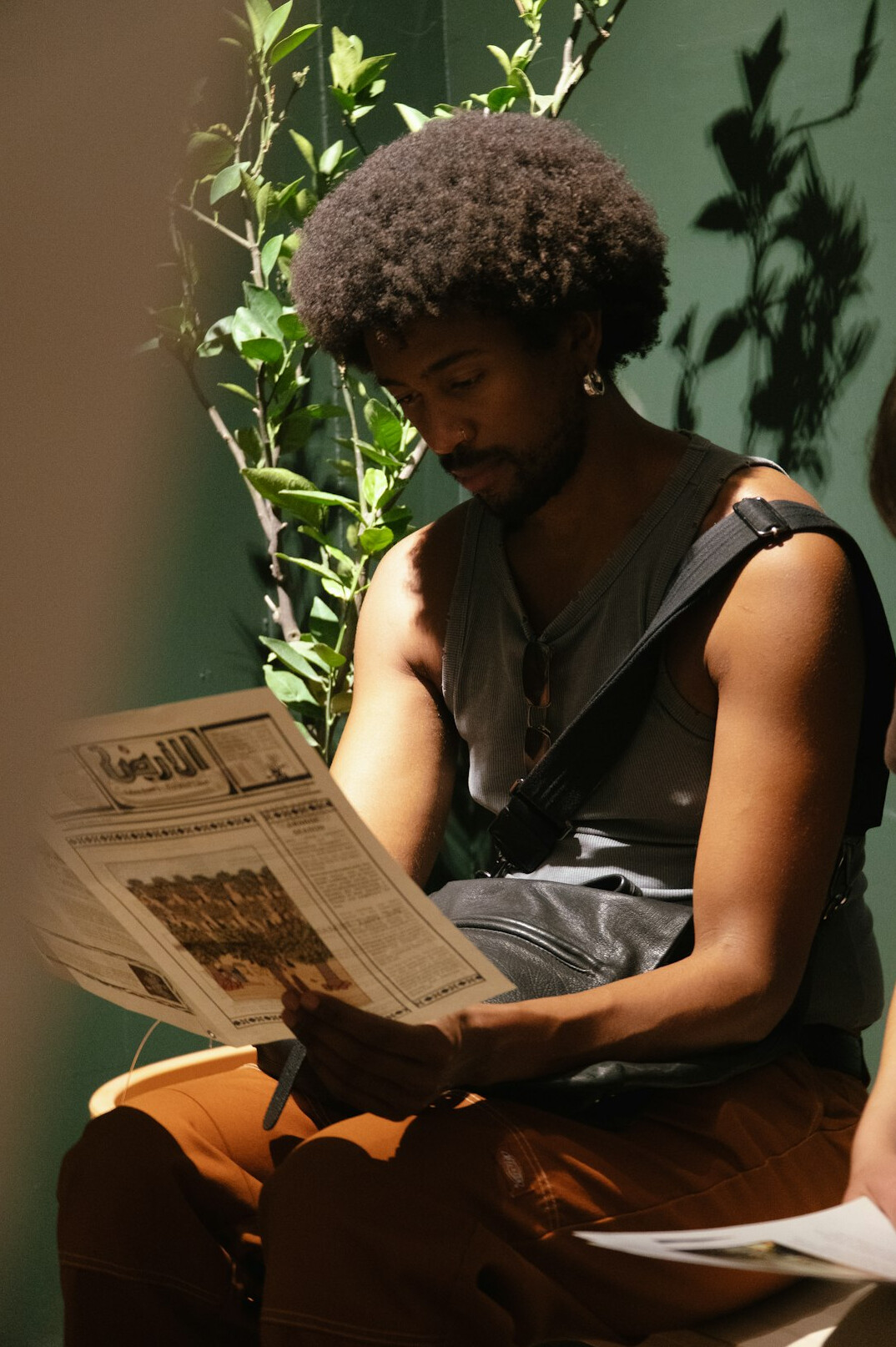 diverse people reading news