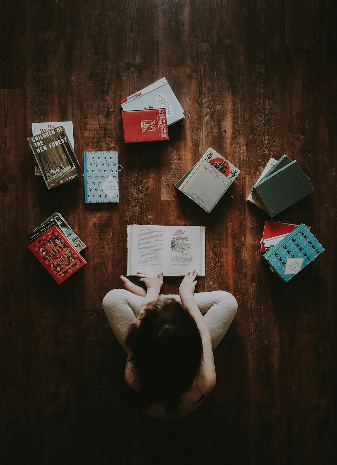 person reading book